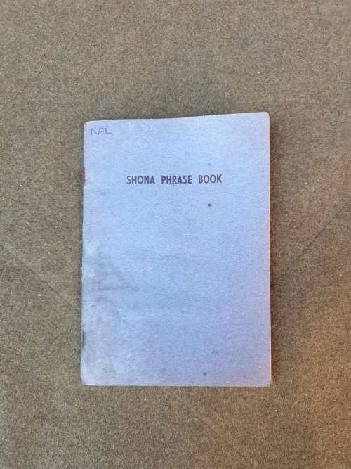 original Rhod era army issue small A6 size Shona Langauge soldier`s phrase book - some water damage