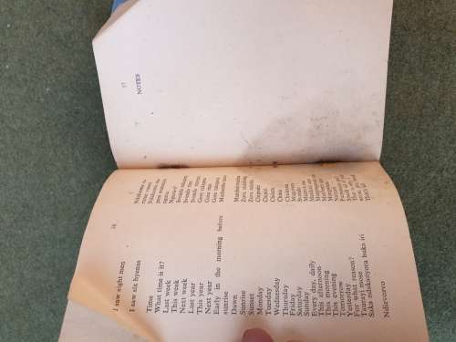 original Rhod era army issue small A6 size Shona Langauge soldier`s phrase book - some water damage