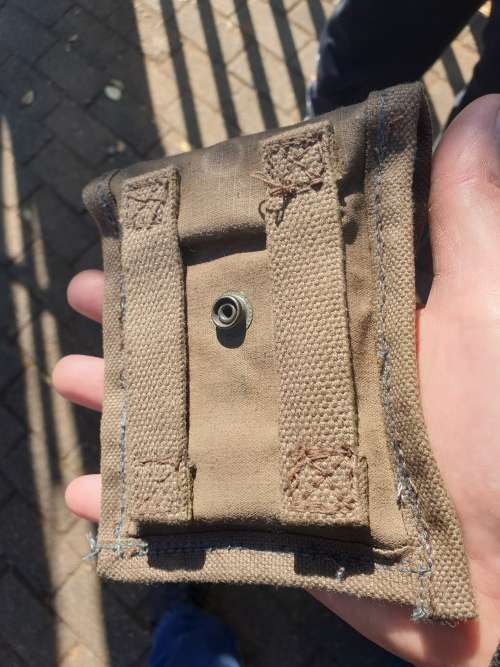 re-worked original SADF issue Pattern 80 donkey brown ripstop canvas 50 rd mag pouch custom sml size