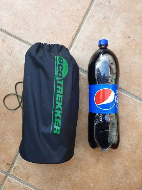 Camping 1lt alluminium Ghillie kettle with all parts & carry bag no damage (boils water FAST)