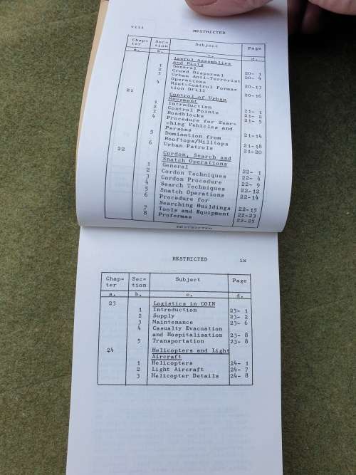 orginal SADF bushwar period/era COIN aide memoir A6 size pocket booklet in good clean condition