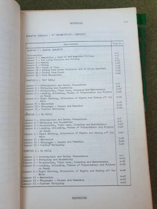 original bushwar era dated Jun 1979 SADF issue musketry training manual in good read/ used condition