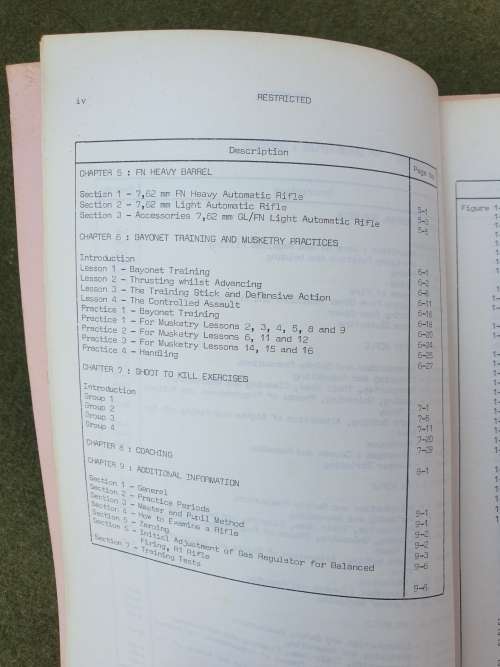 original bushwar era dated Jun 1979 SADF issue musketry training manual in good read/ used condition