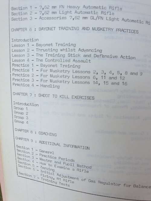 original bushwar era dated Jun 1979 SADF issue musketry training manual in good read/ used condition