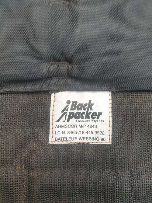 scarce SA Army Para issue nutria Bateleur 90 Backpacker made chest-webbng in very good clean used
