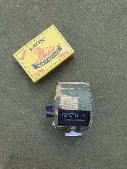 SA SF Recce SADF era used original Made in Japan sheep (pace) counter hand custom camoed - working