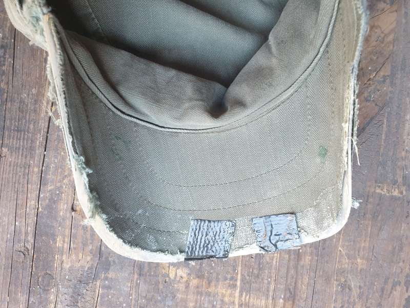 well used SADF era original Recce (SA SF) issue HBT `training greens` flap-cap see pics for conditio