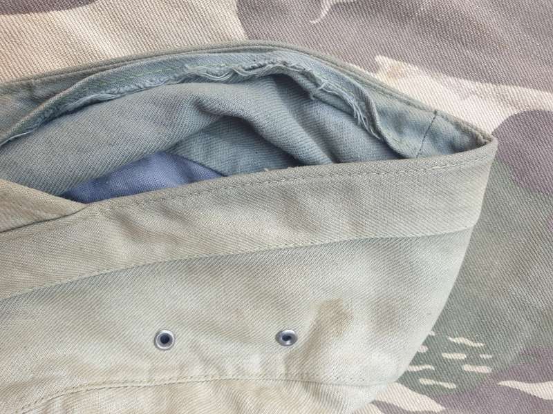 rarely seen original Cuban issue olive green fatigue cap Angola bushwar piece no damage BUT faded