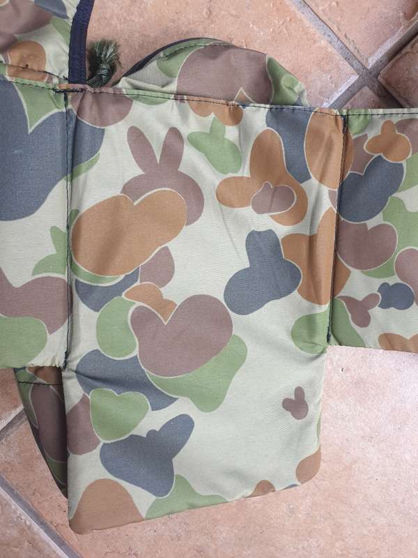 local RSA made REPRODUCTION Niemoller style SA SF model webbing as new - AUSCAM camo nylon