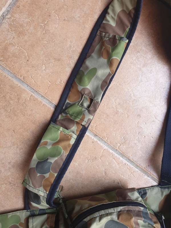 local RSA made REPRODUCTION Niemoller style SA SF model webbing as new - AUSCAM camo nylon
