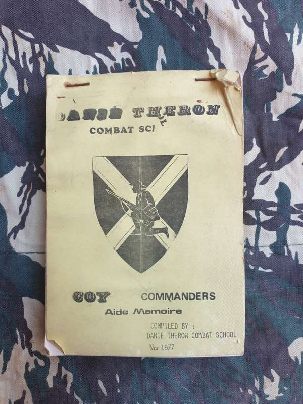 DTCS/ DTKS issue SWA/Angola borderwar period dd 77 A6 size pocket book Coy Cmdrs aide memoir - Eng