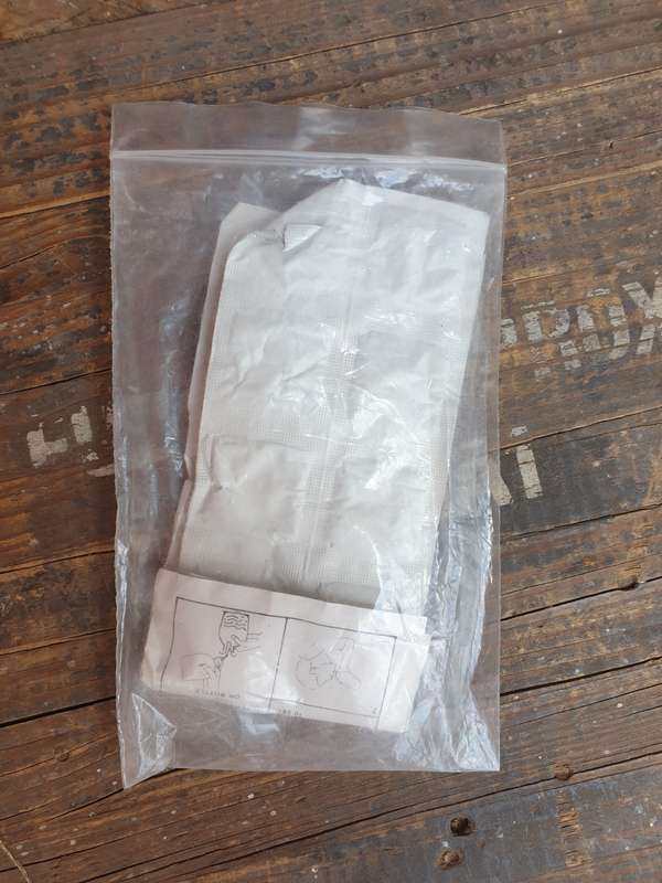 as issued SADF era SWA/Angola Borderwar period dd Mar 88 water purificaton tablets survival kit item