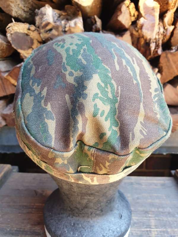 100% original Libyan Rhubarb Camo SWAPO PLAN freedom fighters cap - field repairs - size 57/5cm