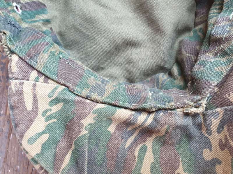 100% original Libyan Rhubarb Camo SWAPO PLAN freedom fighters cap - field repairs - size 57/5cm