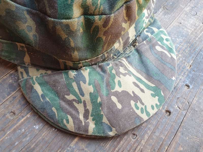 100% original Libyan Rhubarb Camo SWAPO PLAN freedom fighters cap - field repairs - size 57/5cm