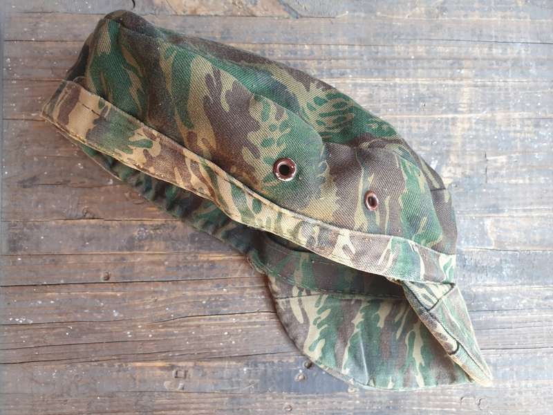 100% original Libyan Rhubarb Camo SWAPO PLAN freedom fighters cap - field repairs - size 57/5cm