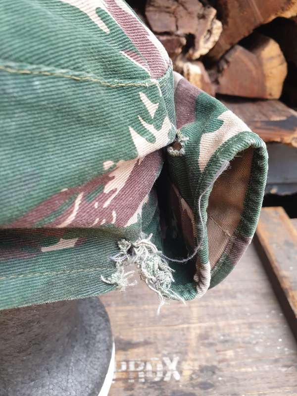 original Zim Army post indep dry season lizard camo flap-cap large sze 60cm used condton good colour