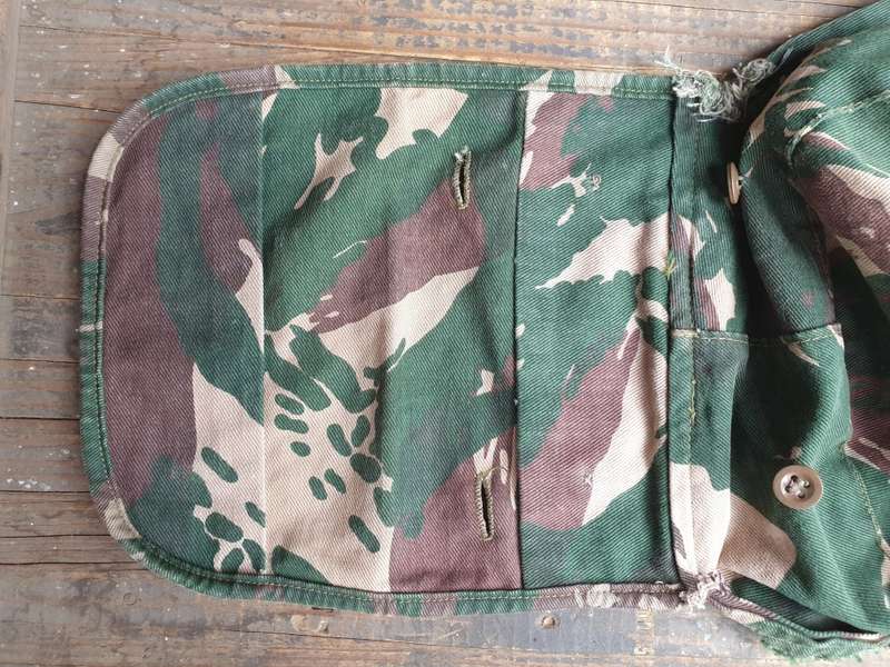 original Zim Army post indep dry season lizard camo flap-cap large sze 60cm used condton good colour