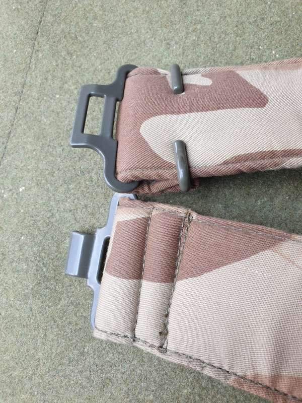 scarce adjustable (too XL) size ex Para-Military AWB right wing Org. camo uniform web-belt as new