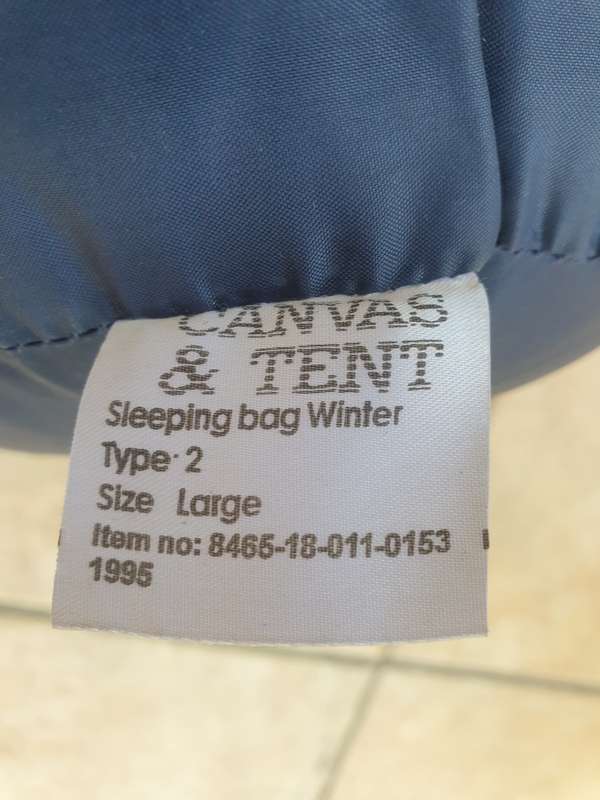 original locally made SAAF navy blue colour winter large sleeping bag new & unused clean condition
