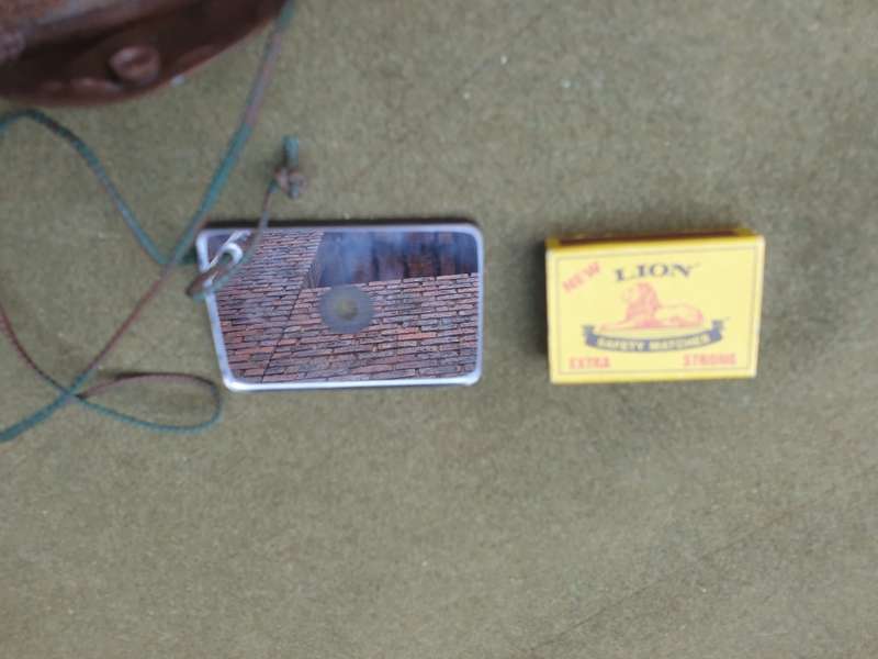 original SADF era 80s used SA SF Recce survival mirror (actual mirror glass) custom camo`ed & pouch