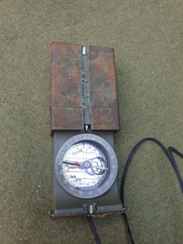 original SADF era 80s used SA SF Recce DP-1 RECTA Swiss small marching compass custom camo`ed