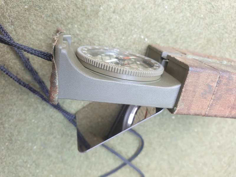 original SADF era 80s used SA SF Recce DP-1 RECTA Swiss small marching compass custom camo`ed
