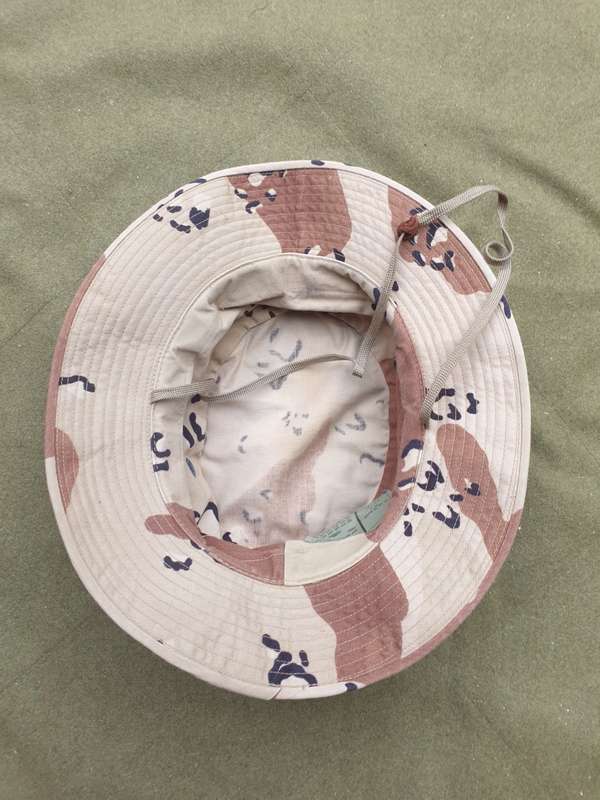 USGI 1st Gulf War era issue desert camo choc-chip boonie hat size 7 & 1/4 (58cm fit) used condition
