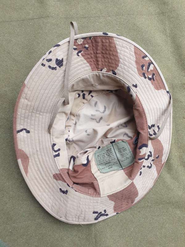 USGI 1st Gulf War era issue desert camo choc-chip boonie hat size 7 & 1/4 (58cm fit) used condition