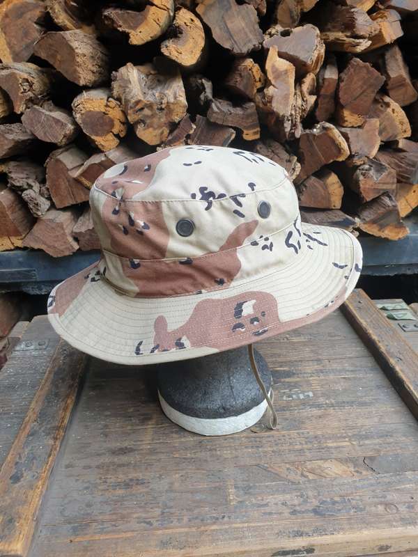 USGI 1st Gulf War era issue desert camo choc-chip boonie hat size 7 & 1/4 (58cm fit) used condition