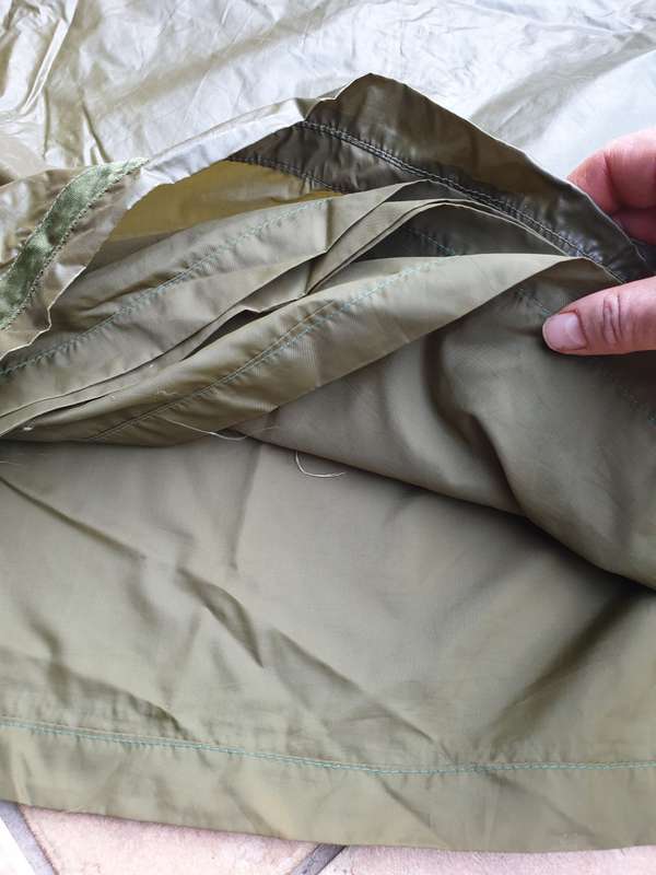 original SWA/Angola RECCE used period multi-layer olive green para-silk nylon summer sleepng bag