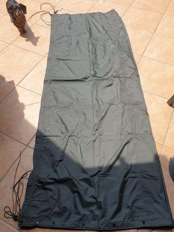 VERY scarce (virtually unkown) SAP COIN issue olive green rubberised canvas (with zip) shelter/ bivi
