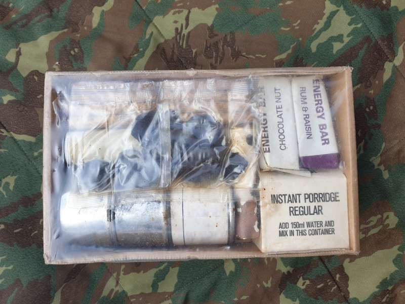 original & sealed unused SADF issue SWA/Angola bushwar era field ration pack dd August 1980