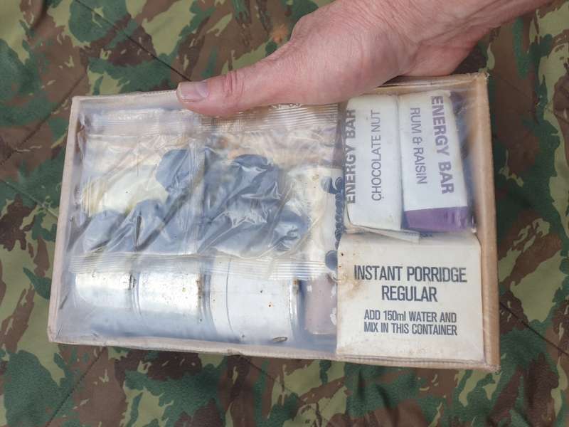 original & sealed unused SADF issue SWA/Angola bushwar era field ration pack dd August 1980