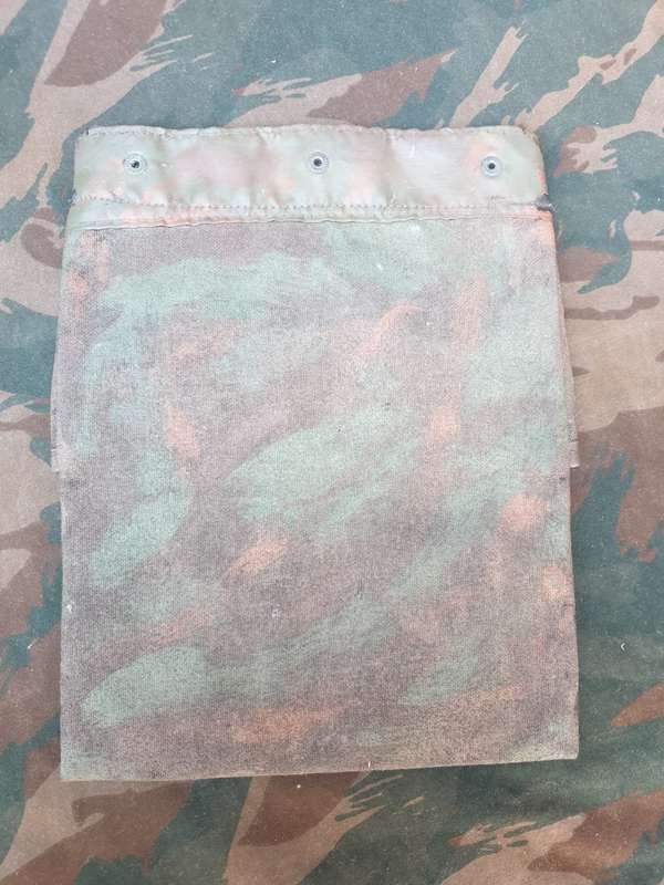 unknown hand camo`ed (original black) nylon un-padded pouch came with lot of Recce gear nr3