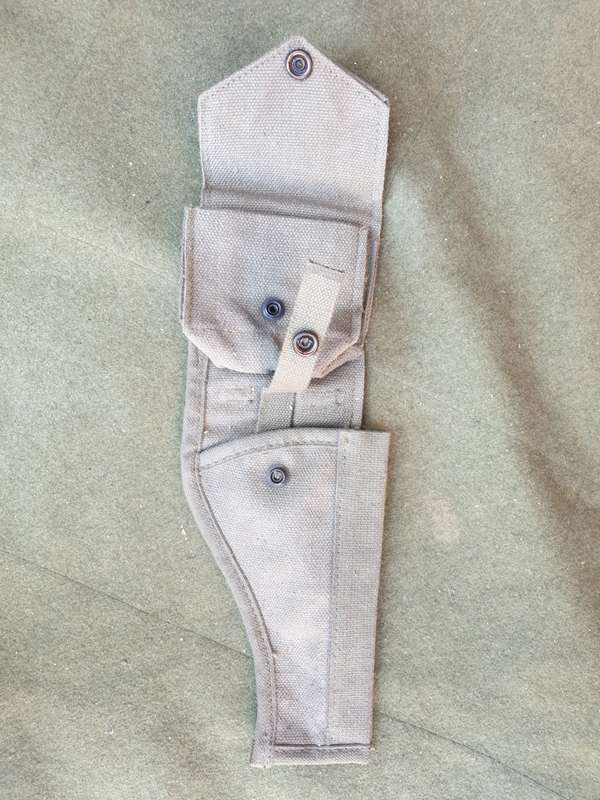 100% original as found & un-modified SADF era patt 70/73 sidearm revolver olive green canvas holster