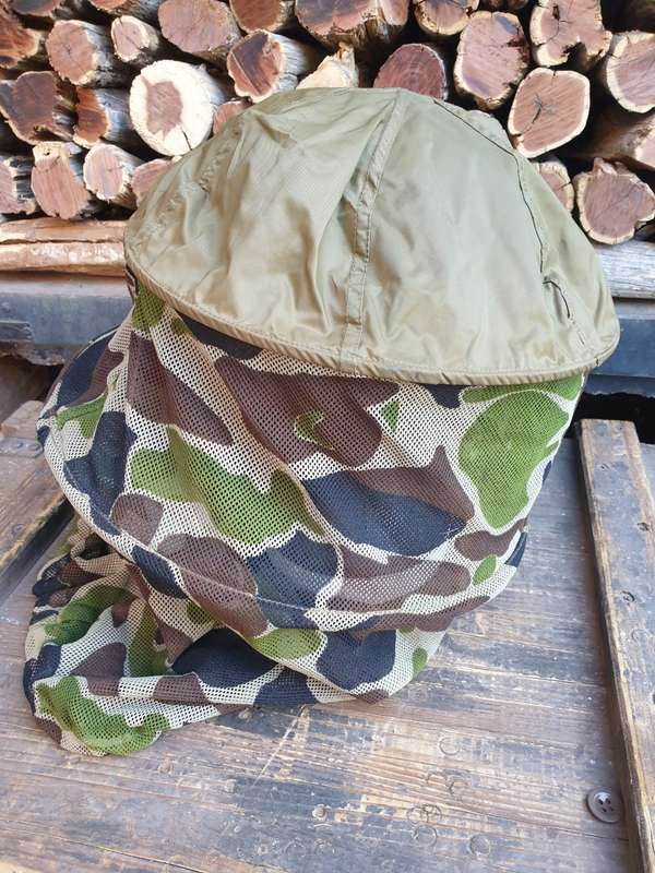 SA SF Recce type issued/used Cabbage Patch camo mozzie/insect head-net in excellent used condition