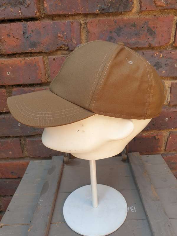 modern REPRO ball-cap sewn with ex SADF era nutria original cloth one-size fits most (adjustable)