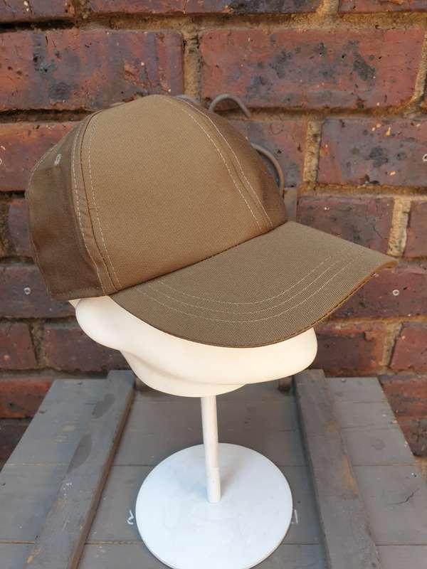 modern REPRO ball-cap sewn with ex SADF era nutria original cloth one-size fits most (adjustable)