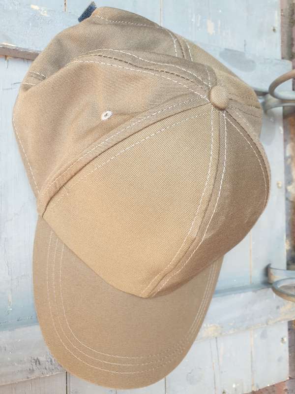 modern REPRO ball-cap sewn with ex SADF era nutria original cloth one-size fits most (adjustable)