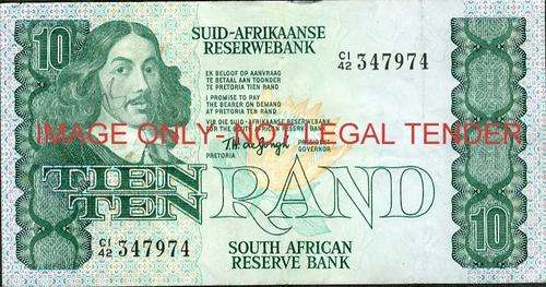 TW de Jongh Fourth Issue Ten Rand!!!!