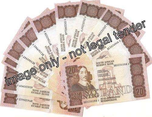 **RSA CL STALS R20 FIRST ISSUE 1990 BANK NOTES!!CONDITION AS PER SCAN!!!VERY RARE**