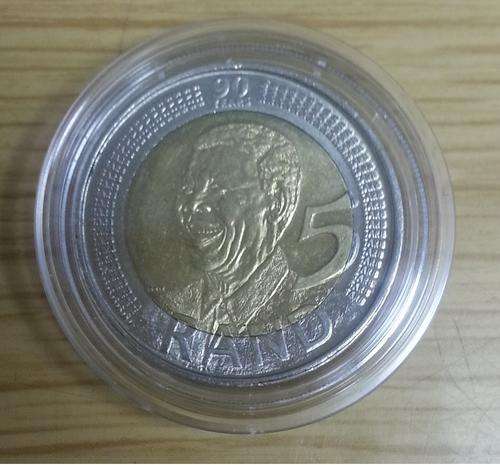 **RARE**2008 MANDELA 90th B-DAY R5 COINS**CIRCULATED**POSSIBLE RARE GRADES!IN CAPSULES!!
