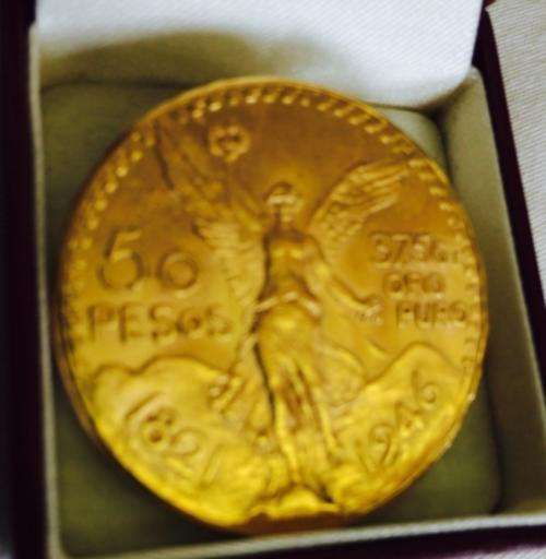 VERY RARE**CENTENARIO MEXICAN 50 PESOS 1821-1946** 37.5Gr FINE GOLD ORO PURO** 1.20565 TROY OUNCES**