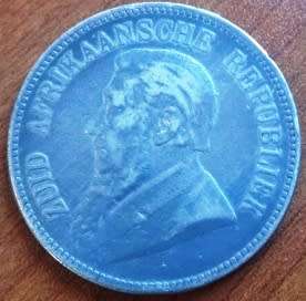 **1892 Z.A.R FIVE SHILLINGS 5/- DOUBLE SHAFT**MINTAGE 4327**UNC VALUE R100 000**CONDITION AS SCAN**