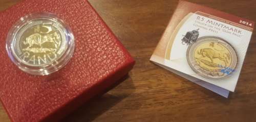 **2014 COIN WORLD OOM PAUL MINT MARK PROOF R5**IN SA MINT BOX WITH COA** BEAUTIFUL COIN**