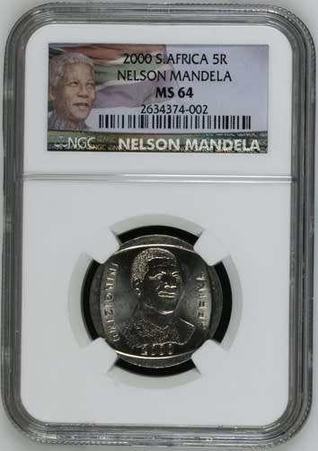 **2000 NELSON MANDELA "SMILEY" MS64 NGC GRADED**HIGH GRADE**
