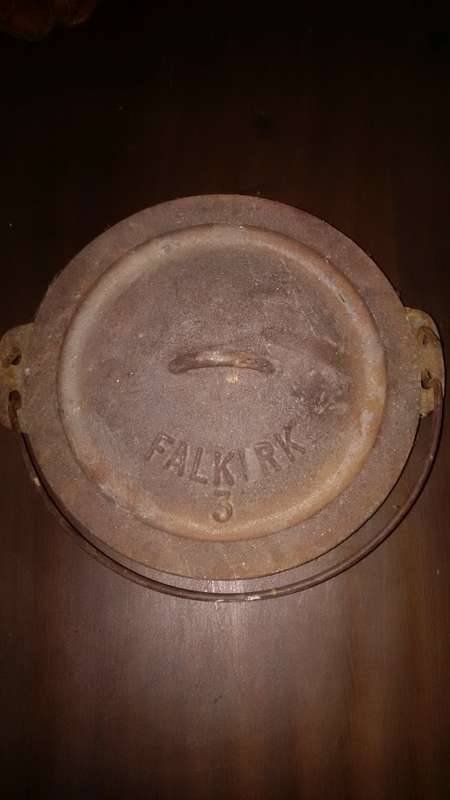 Falkirk No 3 Flat Pot Rusted Decor Piece or to be Resprayed