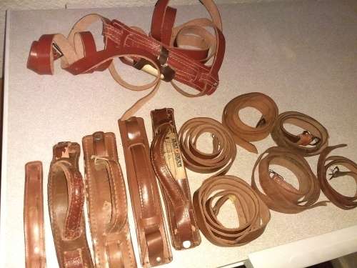 Lot of Leather Luggage straps and handles BARGAIN
