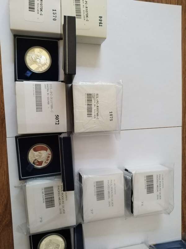 Joblot Silver Coins 2017 Kruggerands and Paul Roos 1oz